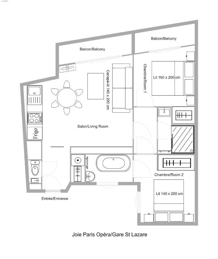 Appartement Joie Paris Opéra - Gare St Lazare Extérieur photo